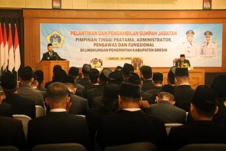143 Pejabat Dilantik Ulang Bupati Greesik, Sempat Dibatalkan Mutasinya Setelah Persetujuan Mendagri&nbsp;Turun